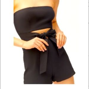 Urban Outfitters Strapless Tie Front Romper